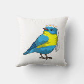 Coussin Mariée oiseau avec couronne de fleurs (Verso)
