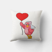 Coussin Mariée oiseau avec voile et ballon en forme de cœu (Verso)