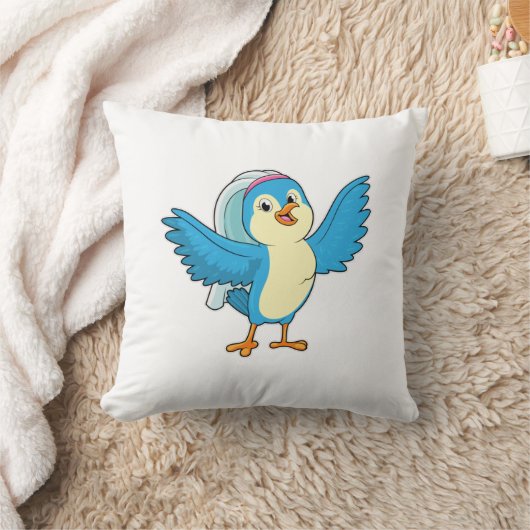 Coussin Mariée oiseau voilée (Couverture)