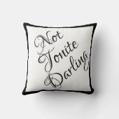 Coussin Mariée Oui Chérie Noir Blanc Script Chic Mariage (Verso)