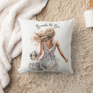 Coussin Mariée Pour Être Belle Mariée Aquarelle Arto