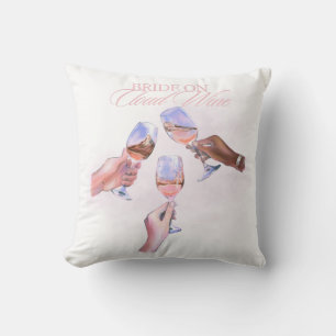 Coussin Mariée sur Nuage de Vin Création Amusante pour l