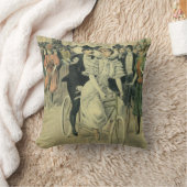 Coussin Mariés de mariage victorien sur un tandem (Couverture)