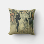 Coussin Mariés de mariage victorien sur un tandem (Recto)