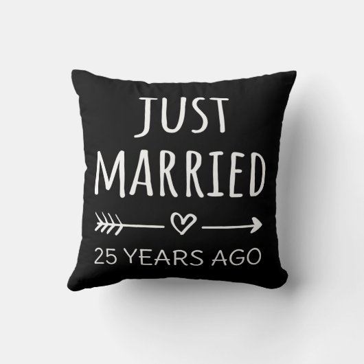 Coussin Mariés depuis 25 ans déjà (Verso)