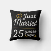 Coussin Mariés depuis 25 ans seulement II (Verso)
