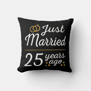 Coussin Mariés depuis 25 ans seulement II