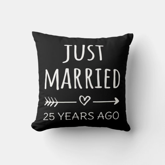 Coussin Mariés depuis 25 ans seulement je (Recto)
