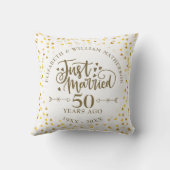 Coussin Mariés depuis 50 ans d'anniversaire de mariage (Verso)