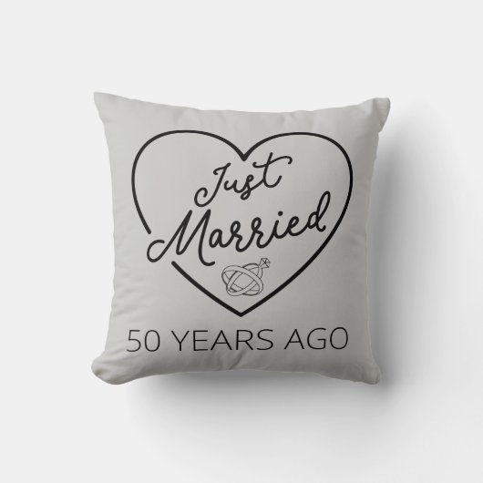 Coussin Mariés depuis 50 ans III (Recto)