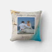 Coussin Mariés sur la plage de l'océan tropical photo mari (Recto)