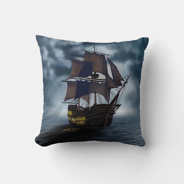 Coussin marin de bateau pirate (Recto)
