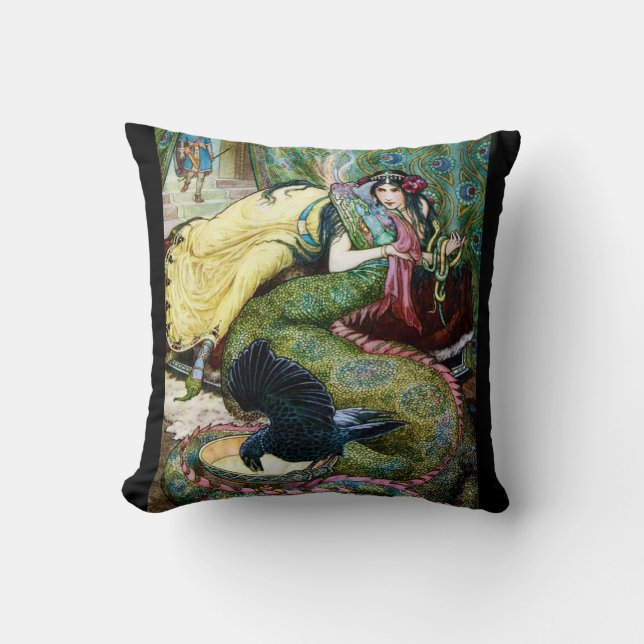 Coussin Marina et le dragon (Recto)