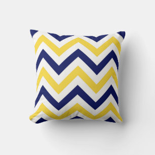 Coussin Marine, Ananas, Blanc Grand motif Chevron ZigZag