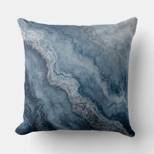 Coussin Marine bleu gris clair bleu blanc contemporain
