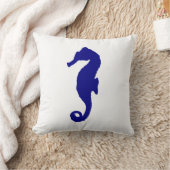 Coussin Marine Blue Seahorse (Couverture)