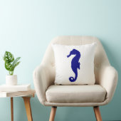Coussin Marine Blue Seahorse (Chaise)
