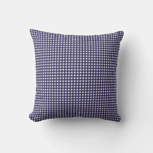 Coussin Marine et guingan blanc