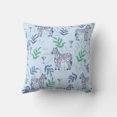 Coussin Marine Zebras Martinis Foliage Preppy Décor Bleu (Verso)