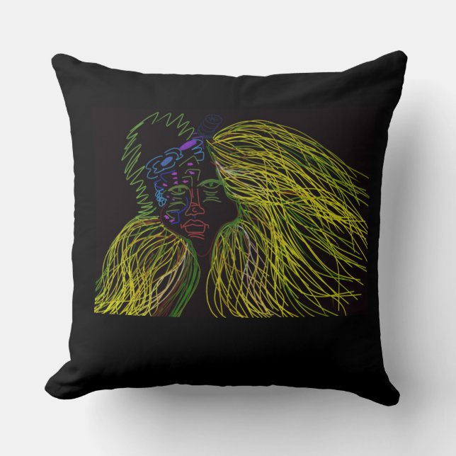 Coussin Marionnette aux couleurs vives (Recto)