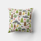 Coussin Marmotte sur une montagne (Verso)