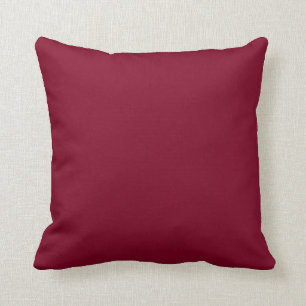 Coussin Maroon bordeaux de couleur solide