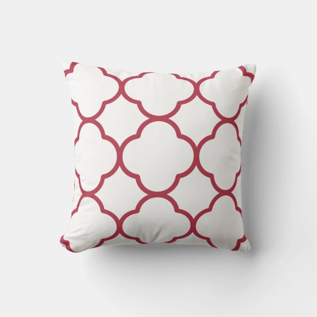 Coussin Maroon Moroccon Design (Recto)