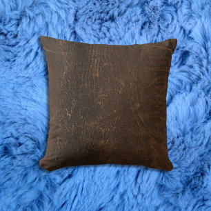 Coussin Marque en cuir Faux Faux Cowhide