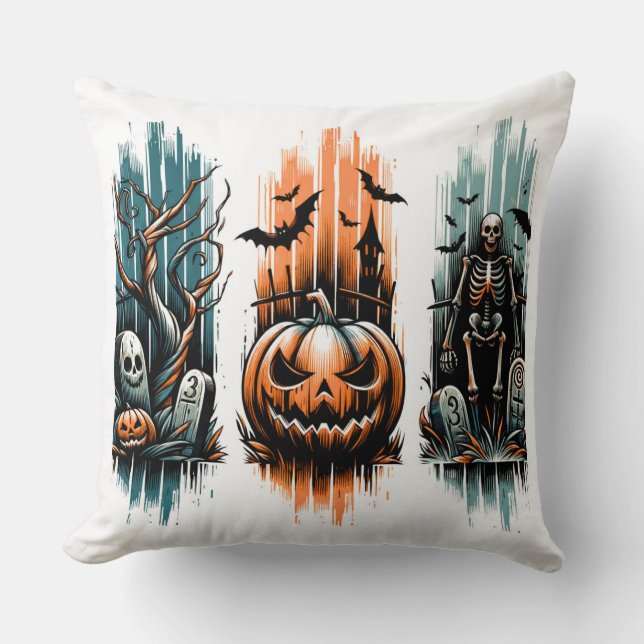 Coussin Marqué par le clair de lune - Les grottes numéroté (Recto)