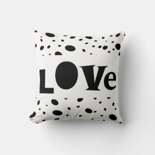 Coussin marrant et funky typographie amour citation coussi