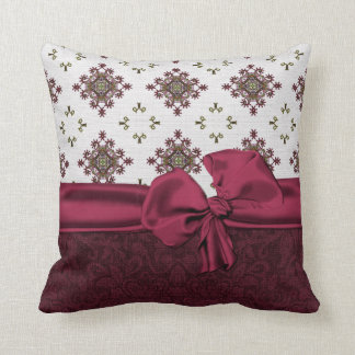 Coussin marron chic de damassé