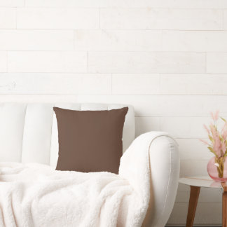 Coussin Marron Chocolat Moderne Uni