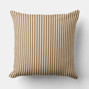 Coussin Marron clair traditionnel + rayure blanche 