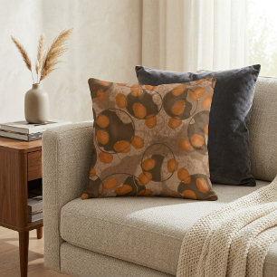 Coussin Marron élégant simple bohème chic moderne tendance