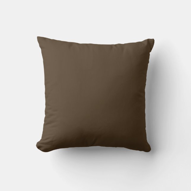 Coussin Marron espresso foncé décoratif  (Recto)