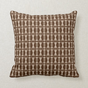 Coussin Marron et beige élégants