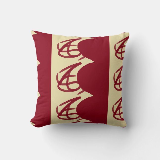 Coussin marron et marron Abstraits (Recto)