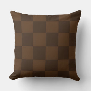Coussin Marron riche intemporel chaud et brun foncé terreu