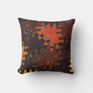 Coussin Marron Rouille Orange Moderne Unique Tendance Rust