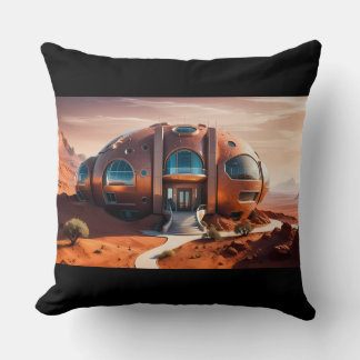 Coussin Mars Habitat Alpha - Architecture de l'IA Sci-Fi