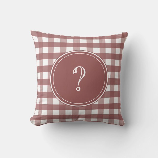 Coussin Marsala et En vichy blanc (Recto)
