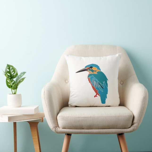 Coussin Martin-pêcheur coloré (Chaise)