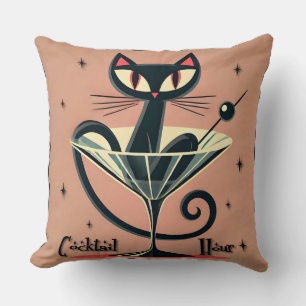 Coussin Martini Black Cat Futuriste Atomique Espace
