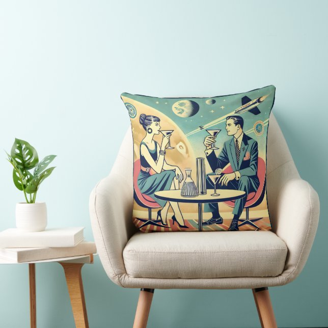 Coussin Martini Space Travel Affiches de l'équipage de con (Chaise)