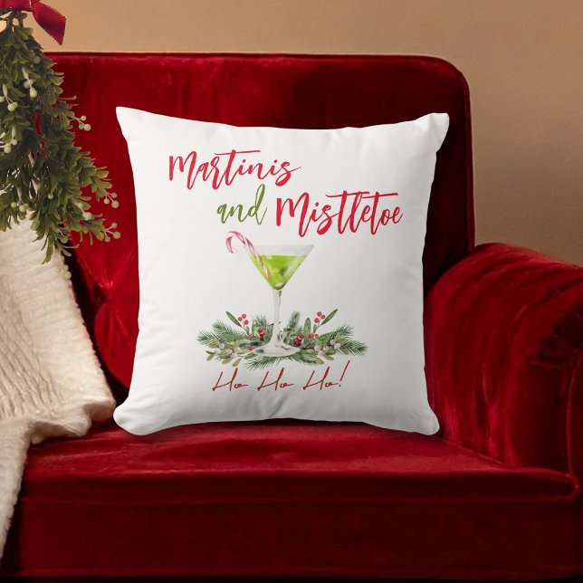 Coussin Martinis et Gui Fête Cocktail de Fêtes (Créateur téléchargé)