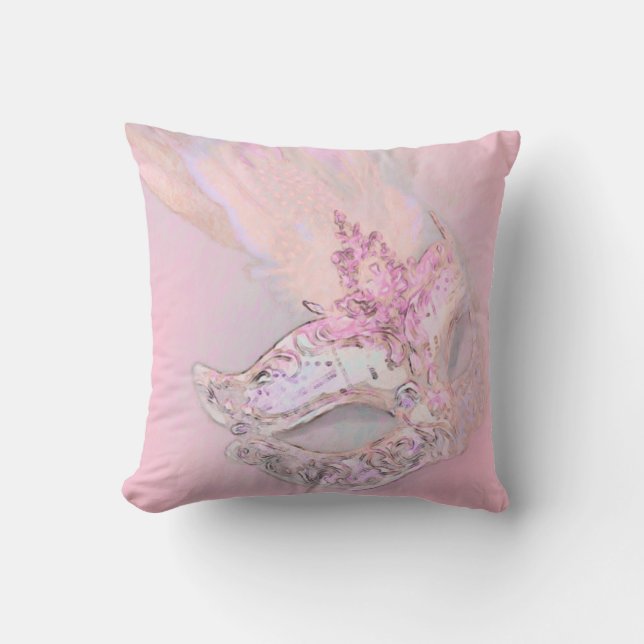 Coussin Mascarade rose (Recto)