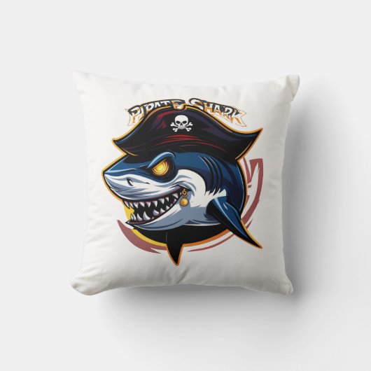 Coussin "Mascotte de requin pirate" (Recto)