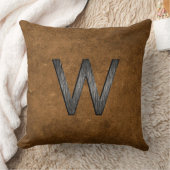 Coussin Masculine élégante Personnalisée Monogramme Tan Br (Couverture)