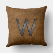 Coussin Masculine élégante Personnalisée Monogramme Tan Br (Verso)