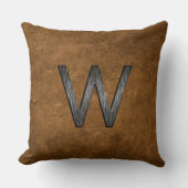 Coussin Masculine élégante Personnalisée Monogramme Tan Br (Recto)